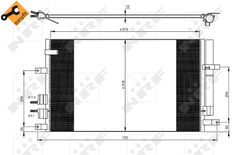 NRF 35911 Condensatore, Climatizzatore