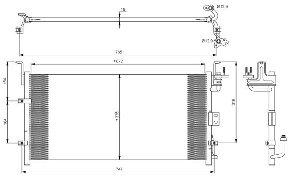 NRF 35917 Condensatore, Climatizzatore-Condensatore, Climatizzatore-Ricambi Euro