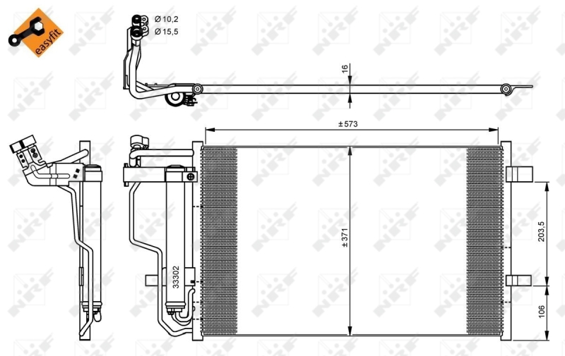 NRF 35922 Condensatore, Climatizzatore