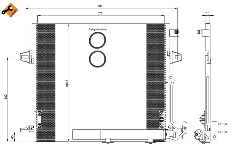 NRF 35927 Condensatore, Climatizzatore