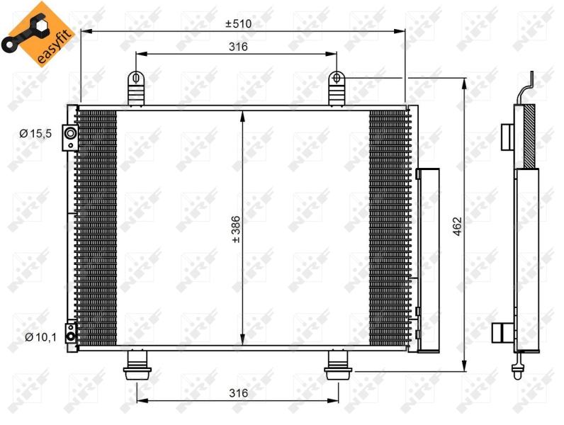 NRF 35944 Condensatore, Climatizzatore