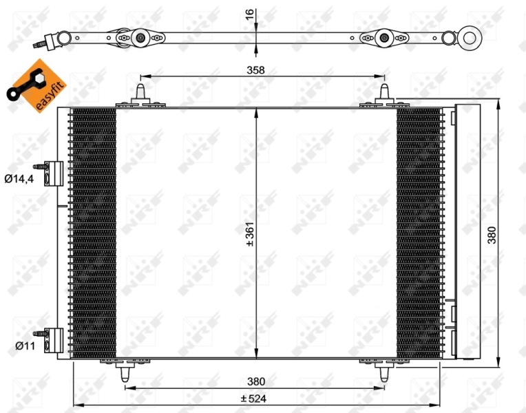 NRF 35945 Condensatore, Climatizzatore