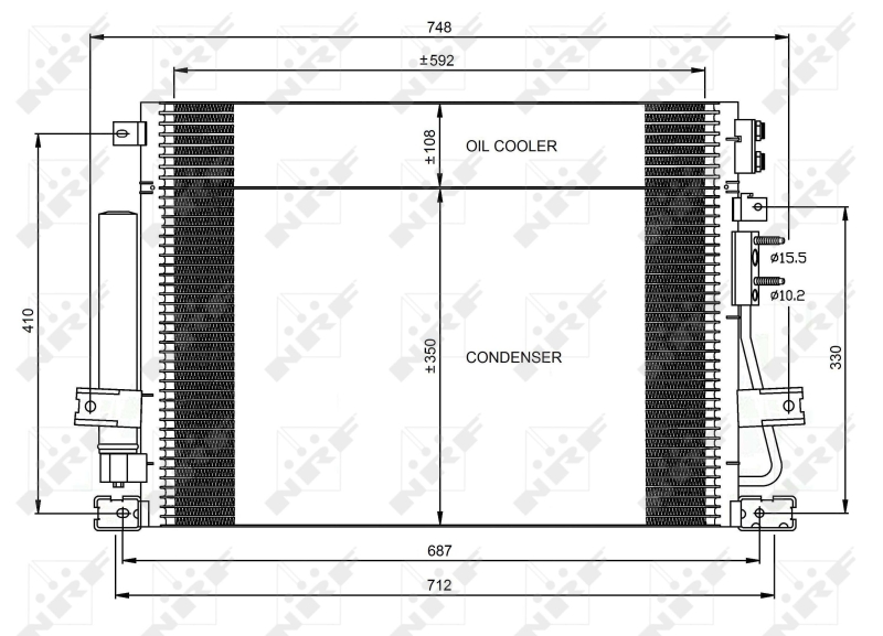 NRF 35966 Condensatore, Climatizzatore