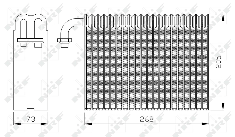 NRF 36068 Evaporatore, Climatizzatore-Evaporatore, Climatizzatore-Ricambi Euro