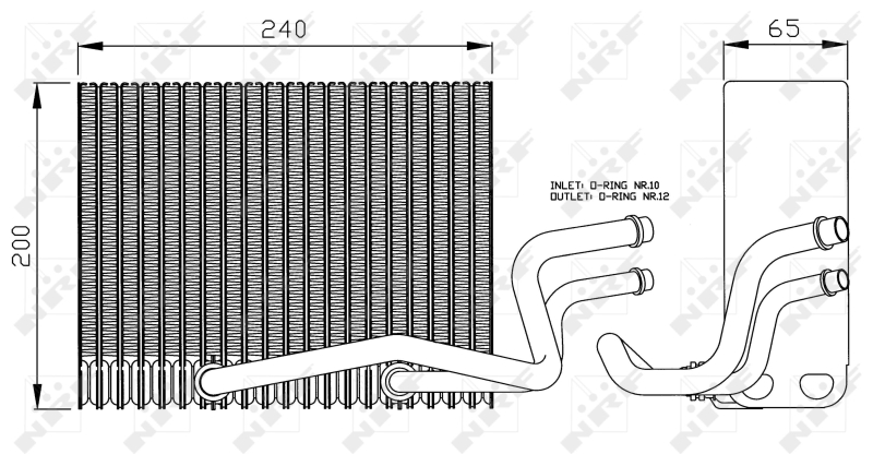 NRF 36098 Evaporatore, Climatizzatore