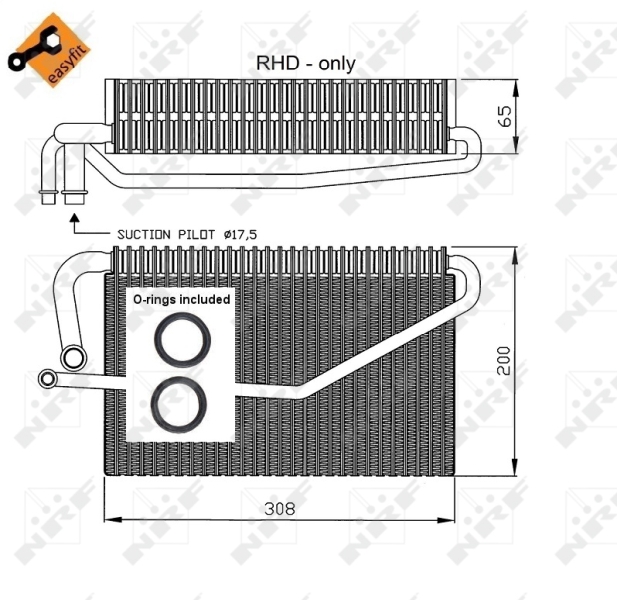 NRF 36118 EASY FIT Fordamper, klimaanlegg