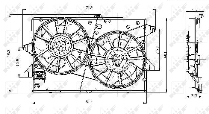 NRF 47003 Ventola, Raffreddamento motore