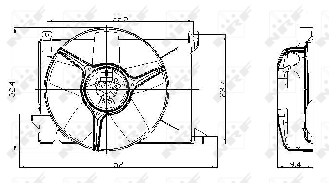 NRF 47009 Ventola, Raffreddamento motore