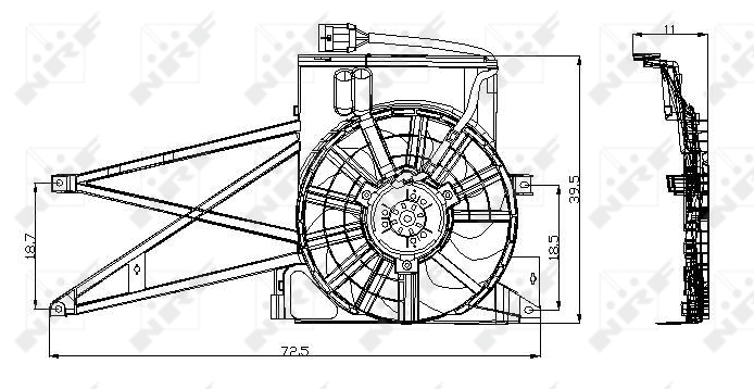 NRF 47013 Ventola, Raffreddamento motore