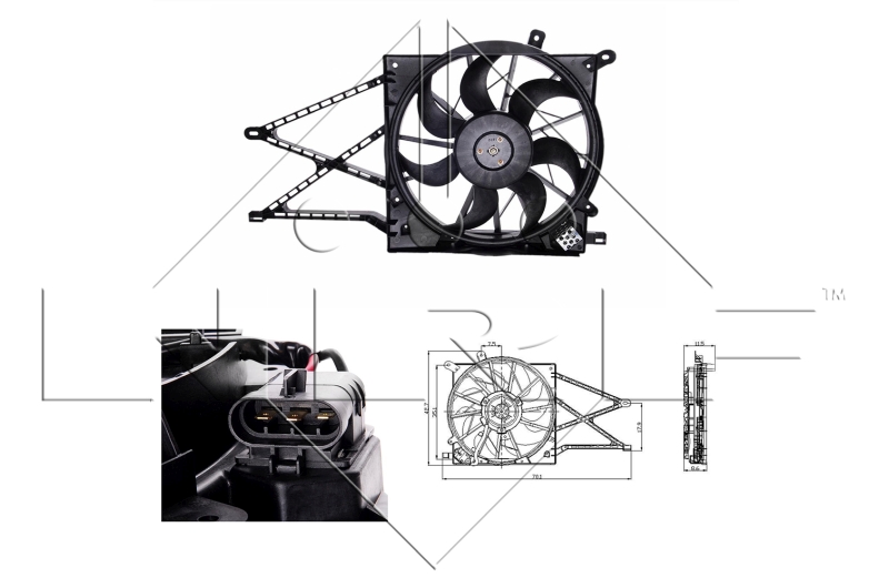 NRF 47015 Ventilator, radiator