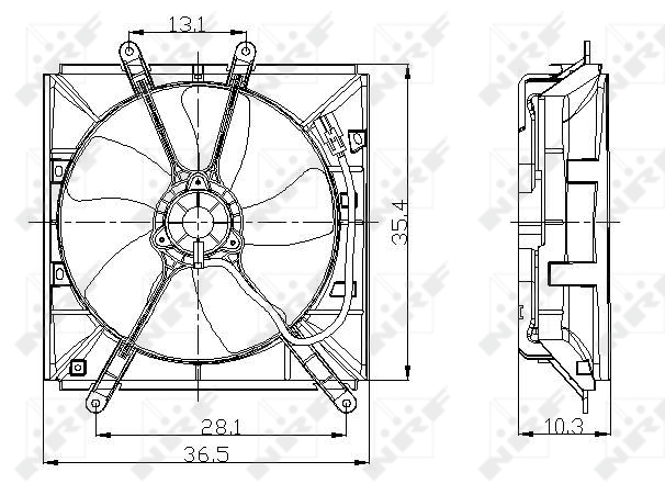 NRF 47016 Ventola, Raffreddamento motore