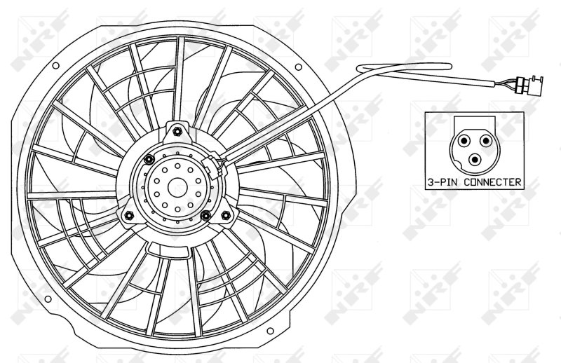 NRF 47025 Ventola, Raffreddamento motore-Ventola, Raffreddamento motore-Ricambi Euro