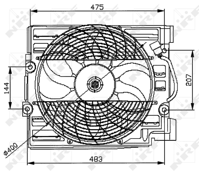 NRF 47029 Ventola, Raffreddamento motore