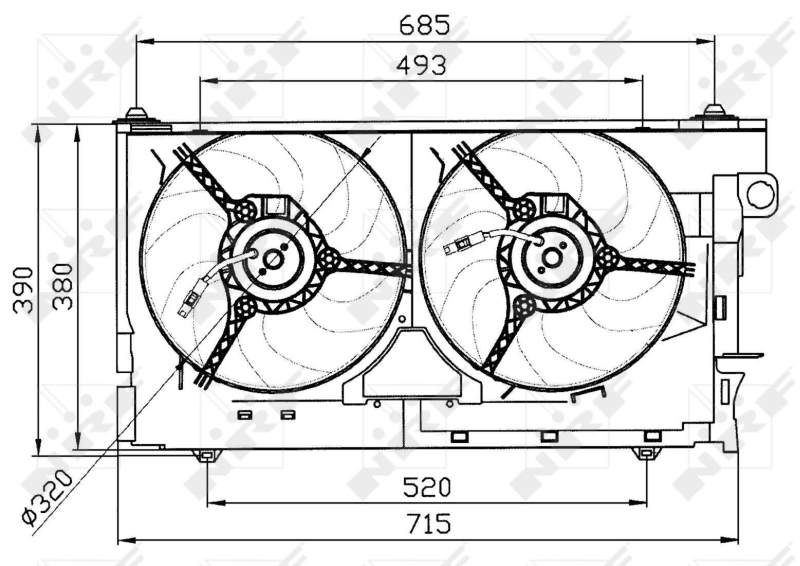 NRF 47030 Ventola, Raffreddamento motore