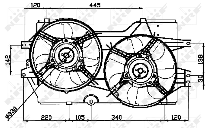 NRF 47031 Ventola, Raffreddamento motore