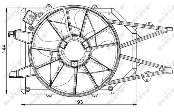 NRF 47034 Ventola, Raffreddamento motore