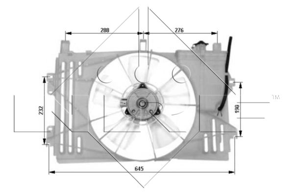 NRF 47053 Fan, engine...