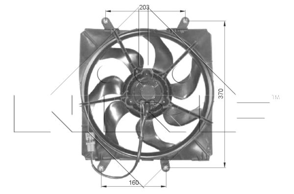 NRF 47054 Ventola, Raffreddamento motore