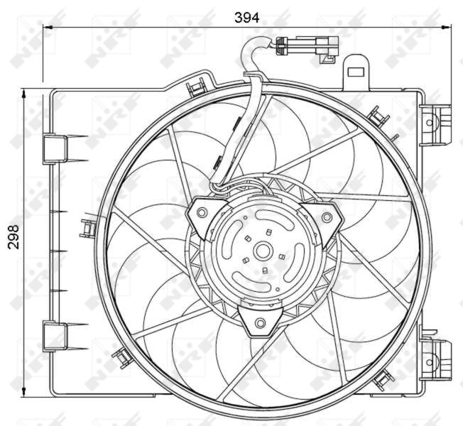 NRF 47063 Ventola, Raffreddamento motore-Ventola, Raffreddamento motore-Ricambi Euro