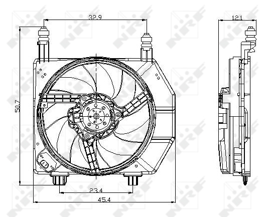 NRF 47077 Ventola, Raffreddamento motore