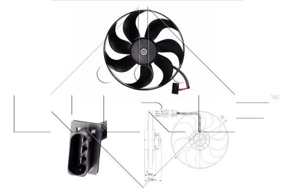 NRF 47204 Ventola, Raffreddamento motore-Ventola, Raffreddamento motore-Ricambi Euro