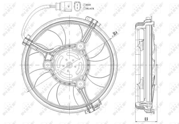 NRF 47208 Ventola, Raffreddamento motore