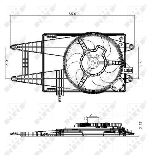 NRF 47243 Ventola, Raffreddamento motore