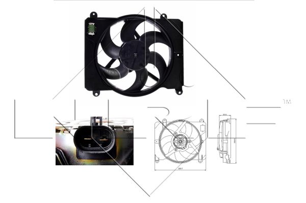 NRF 47255 Ventola, Raffreddamento motore