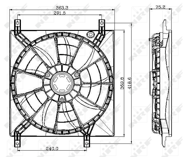 NRF 47257 Ventola, Raffreddamento motore