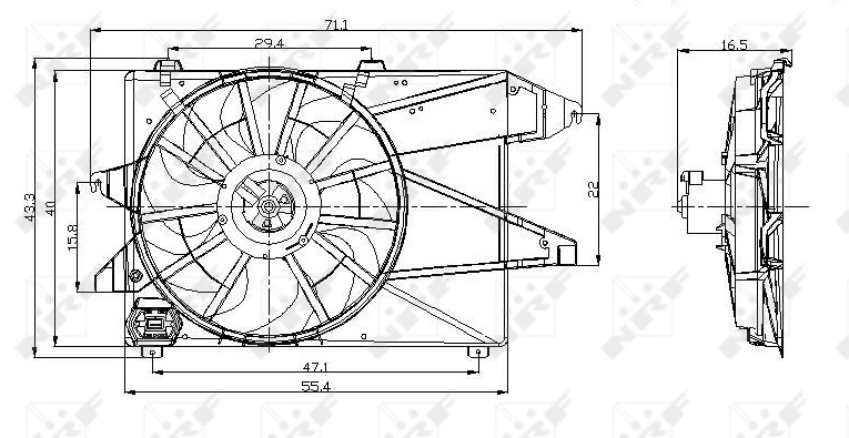 NRF 47260 Ventola, Raffreddamento motore