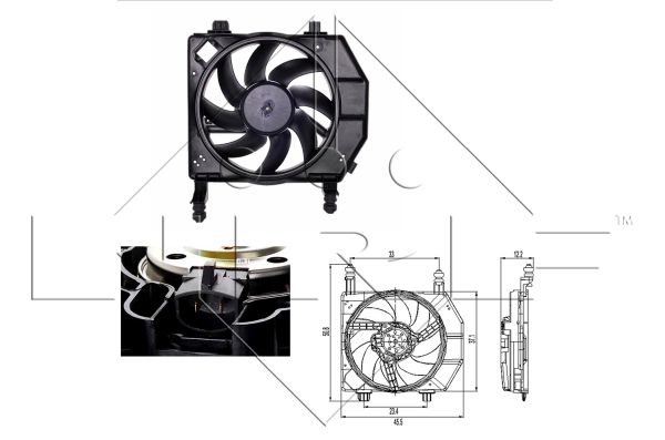 NRF 47261 Ventola, Raffreddamento motore