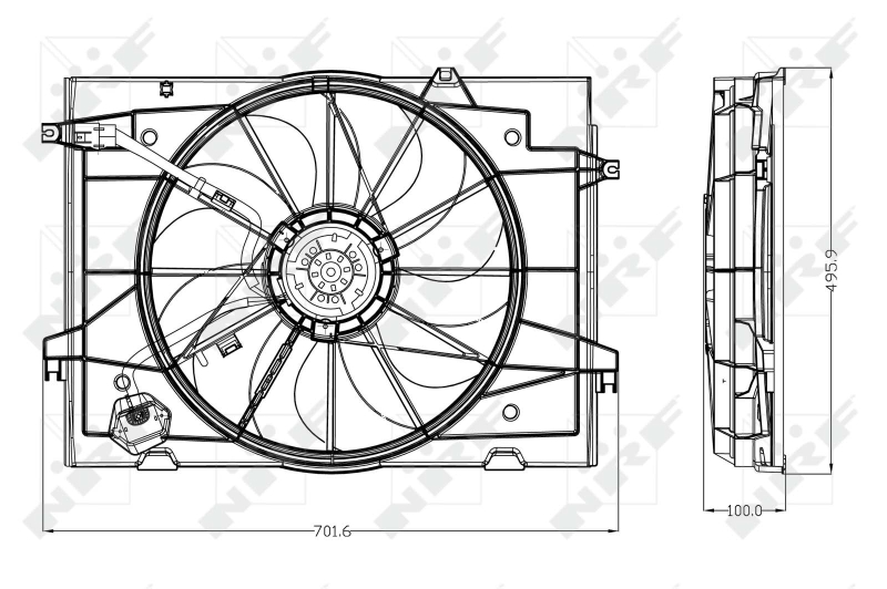 NRF 47285 Ventola, Raffreddamento motore