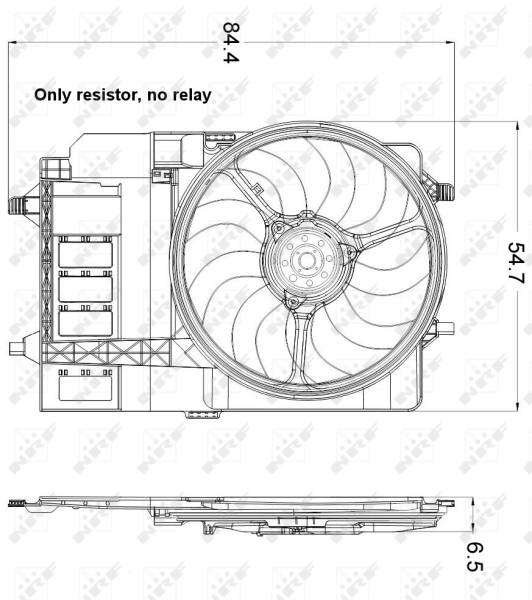 NRF 47301 Ventola, Raffreddamento motore