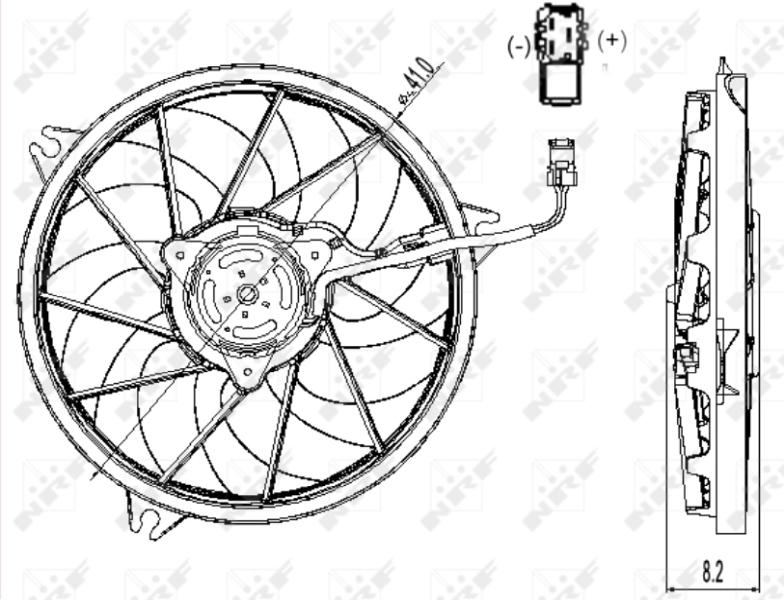 NRF 47323 Ventola, Raffreddamento motore