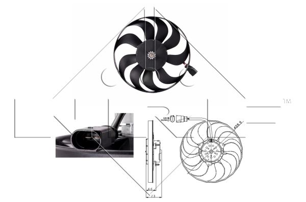 NRF 47381 Ventola, Raffreddamento motore