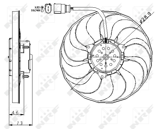 NRF 47381 Ventola, Raffreddamento motore