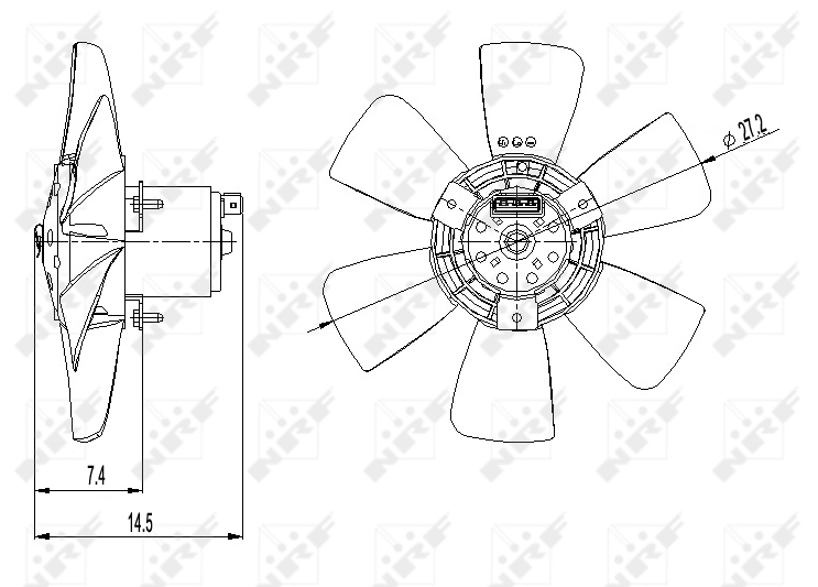 NRF 47390 Ventola, Raffreddamento motore