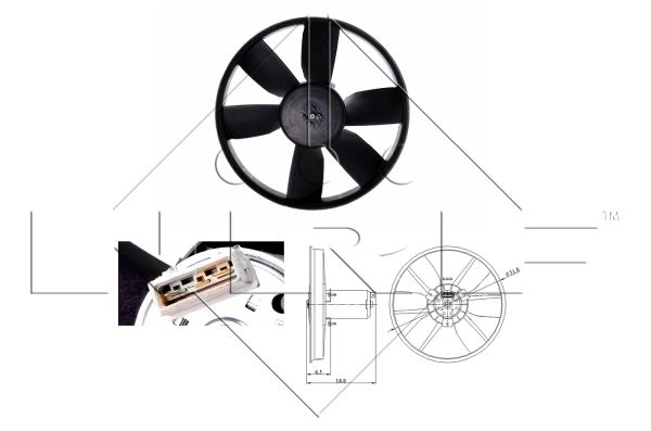 NRF 47401 Ventola, Raffreddamento motore-Ventola, Raffreddamento motore-Ricambi Euro