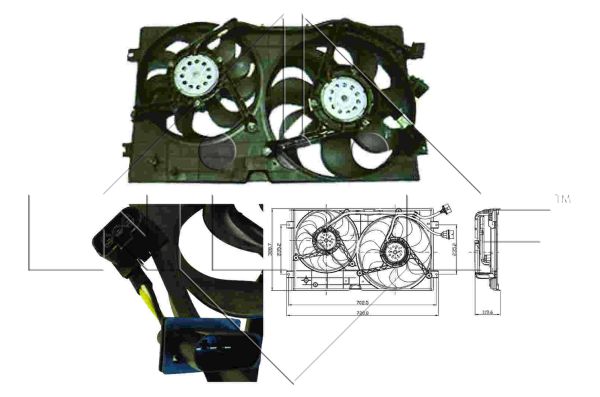 NRF 47403 Ventola, Raffreddamento motore