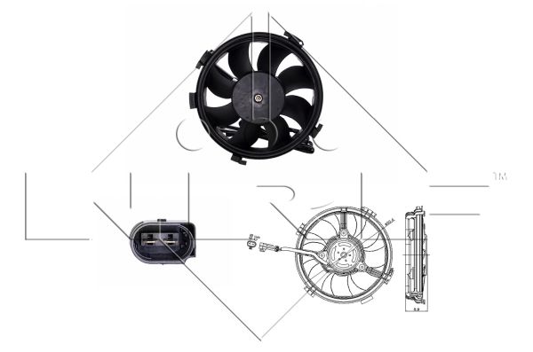 NRF 47405 Ventola, Raffreddamento motore-Ventola, Raffreddamento motore-Ricambi Euro