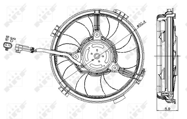 NRF 47405 Ventola, Raffreddamento motore