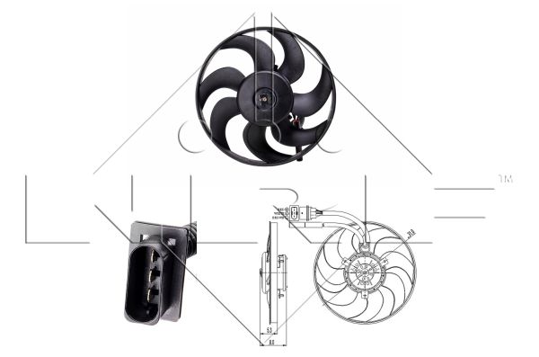 NRF 47408 Ventola, Raffreddamento motore-Ventola, Raffreddamento motore-Ricambi Euro