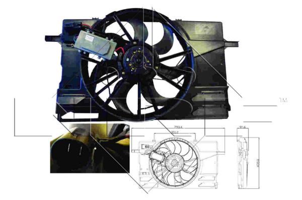 NRF 47412 Ventola, Raffreddamento motore