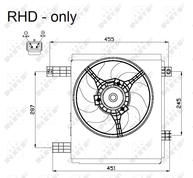 NRF 47447 Ventola, Raffreddamento motore