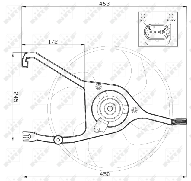 NRF 47448 Ventola, Raffreddamento motore