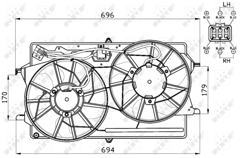 NRF 47453 Ventola, Raffreddamento motore