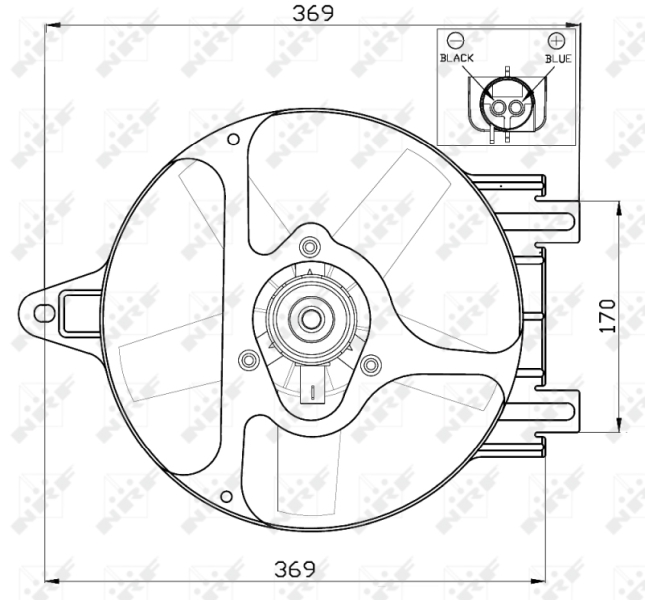 NRF 47454 Ventola, Raffreddamento motore