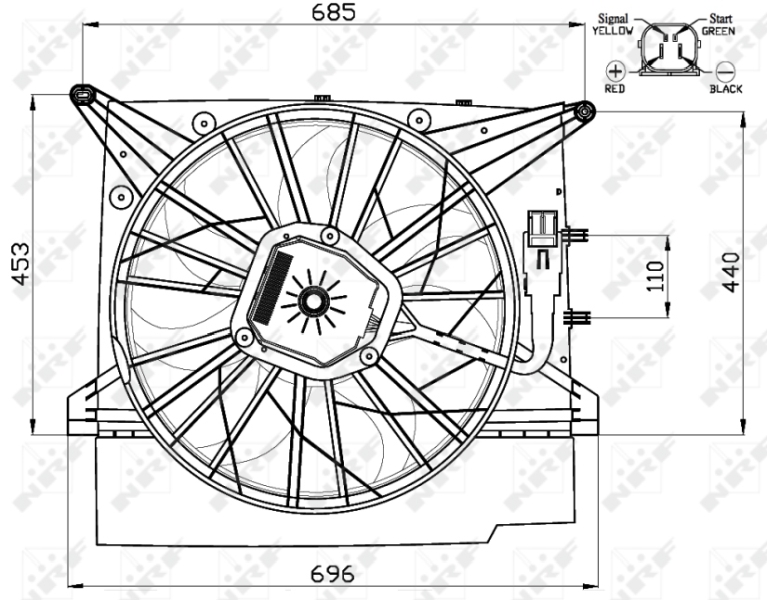 NRF 47461 Ventola, Raffreddamento motore