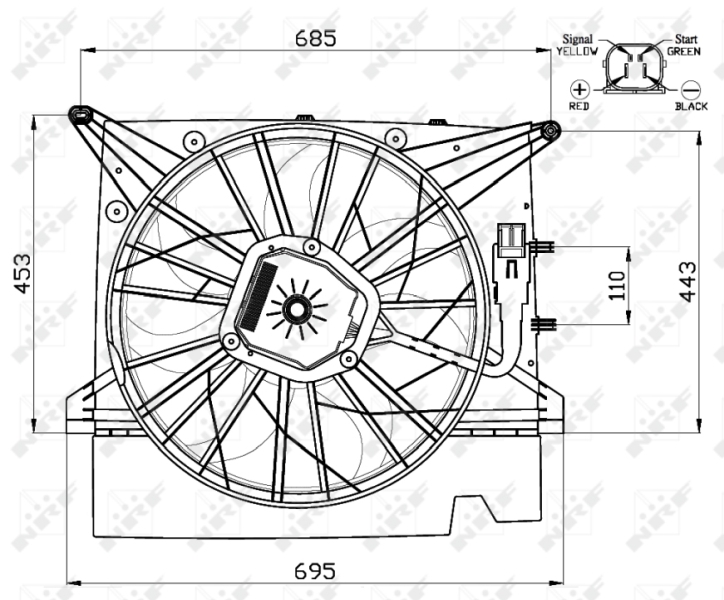 NRF 47462 Ventola, Raffreddamento motore