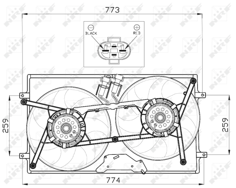 NRF 47464 Ventola, Raffreddamento motore